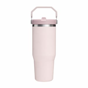 Pahar cu pai Stanley Flip Straw 0,89 L, rose quartz, cu pereți dubli, fără BPA — testat (stare: vezi a 2-a imagine)