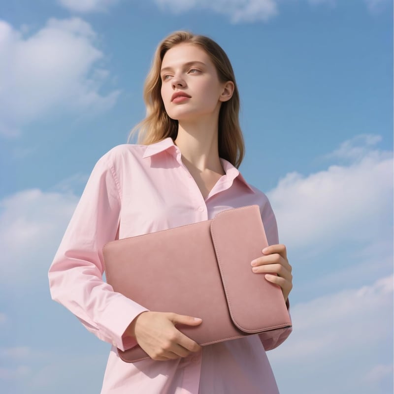 HYZUO Vízálló Laptop Tok 13/15/16 Colos Notebookhoz - Rózsaszín Védőtáska Kiegészítő Hordtáskával, 200g Könnyű Kivitel
