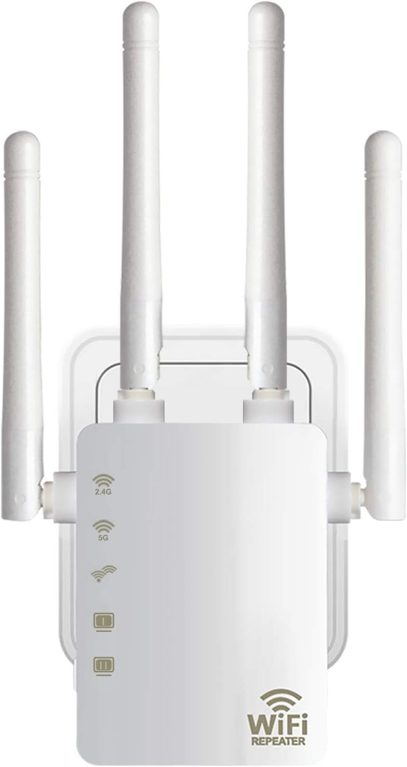TP-Link AC1200 Dual Band WiFi Jelerősítő 4 Antennával, WPS és LAN Portokkal