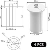 NIYATA 4 db Fehér Fali Átvezető Készlet Starlink Kábelkezeléshez, Ethernet Adapter és Router Kábelekhez, 2,5 cm-es Falnyíláshoz - White 2