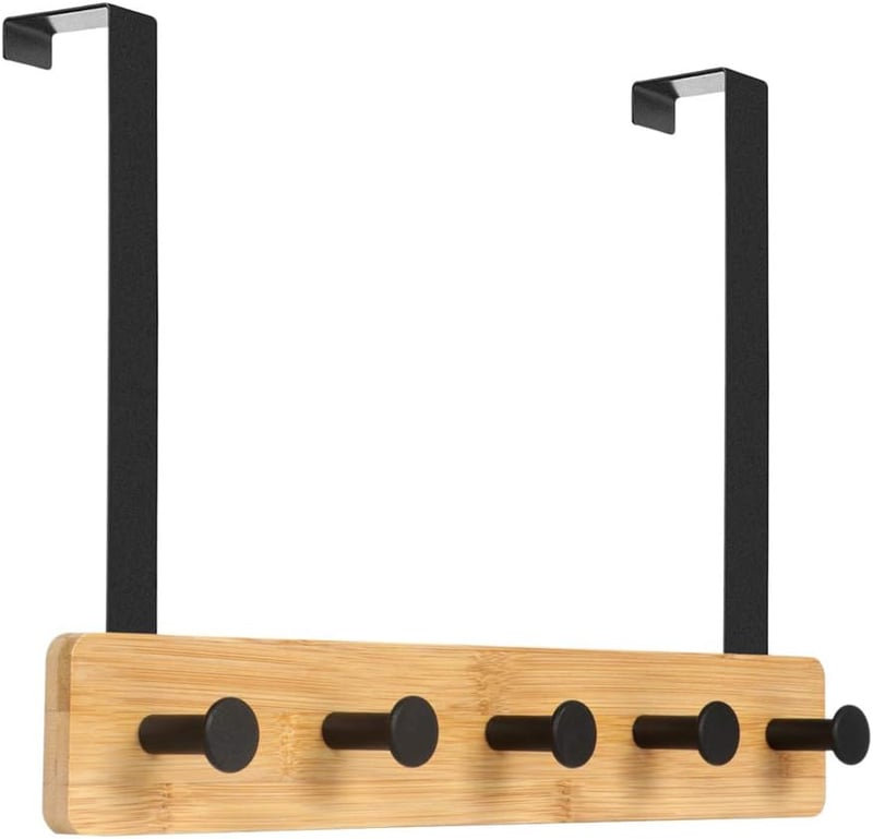 JSVER Fa Fali Akasztó - Modern Hatszögletű Dizájn, Csúszásmentes, 14,5 kg Teherbírás, 7 db-os Szett Szerelési Kellékekkel