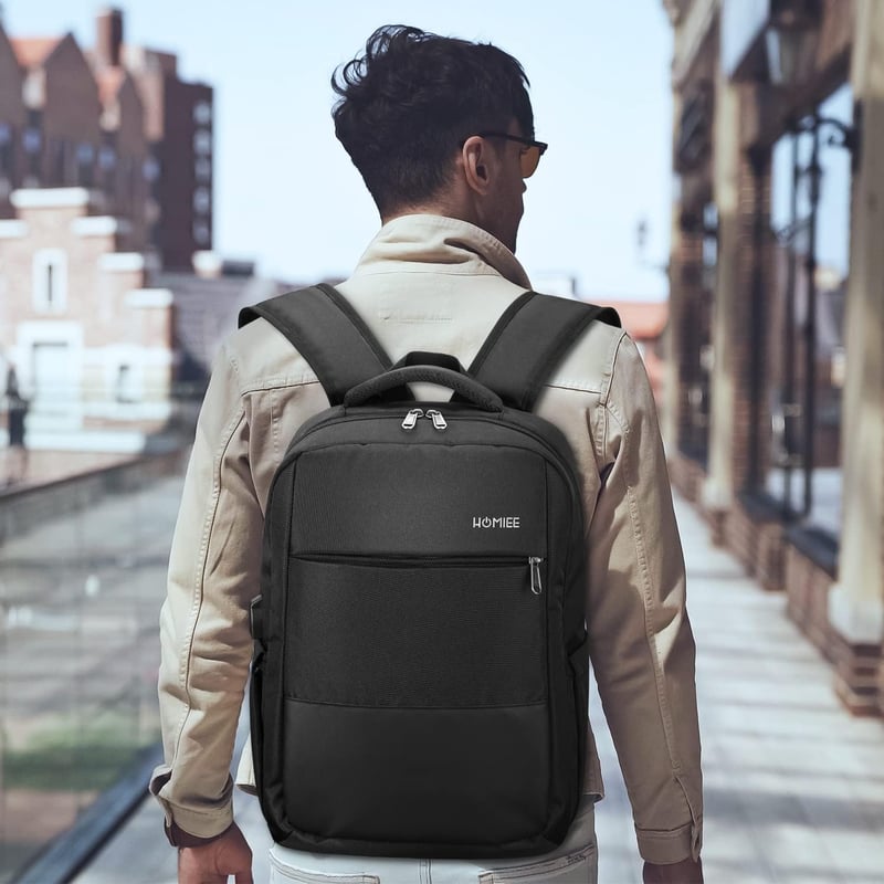 HOMIEE 15,6 colos vízálló laptop hátizsák USB töltőporttal, férfiaknak