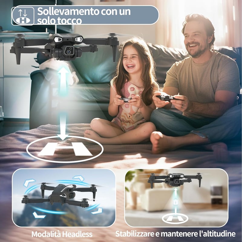 TTROARDS 12 Összecsukható Drón 1080P Kamerával, WiFi FPV Élőkép, 360° Flip Funkció, 20 Perc Repülési Idő, Kezdőknek és Gyerekeknek, Távirány
