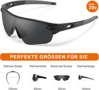 Suoso UV-védett kerékpáros napszemüveg férfiaknak és nőknek, 2 db 3