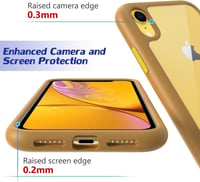 iPhone XR Okkersárga Átlátszó Ultravékony Ütésálló Szilikon Védőtok 6