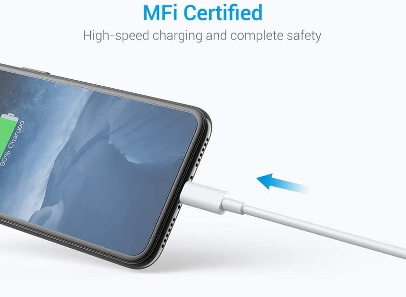 Apple iPhone Lightning töltőkábel, MFi, fehér, 3db - Újracsomagolt
