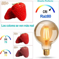 Edison stílusú EXTRASTAR 8W-os E27 vintage LED izzó, G80 gömb 6