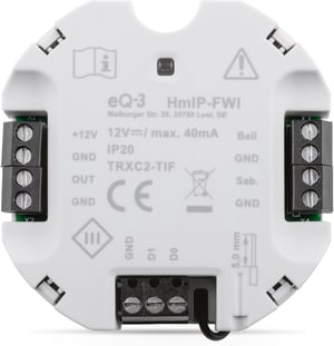 Homematic IP Wiegand sučelje - priključak za kodnu bravu integriran u sustav pametne kuće, sivo, 12V, eQ-3 AG HmIP-FWI