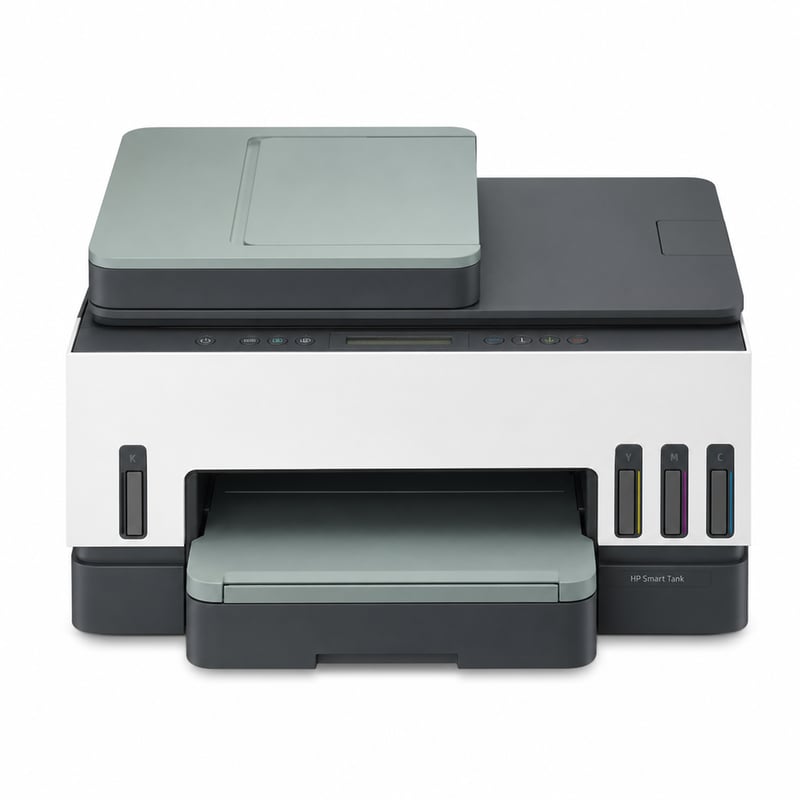 HP Smart Tank 7307 3-u-1 višenamjenski tintni pisač — bez curenja tinte straga i bez neuobičajenih zvukova (stanje: vidi 2. sliku)