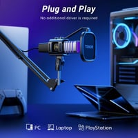 TONOR RGB USB Gamer Mikrofon Állvánnyal - Streaming, Podcast, PS4/PS5 Kompatibilis 4