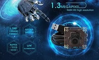 ELP 1.3MP USB Webkamera 960P Felbontással - 0.01 Lux Gyenge Fényviszonyokhoz - 2.1mm Széles Látószögű Lencsével - Android/Linux Kompatibilis 2