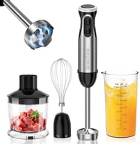 Bonsenkitchen 1000W-os Turbomixer Szett Aprítóval és Habverővel - Fekete 1