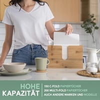 Nature Supplies Fa Kéztörlő Adagoló - Falra Szerelhető vagy Asztali Kivitel, C, Z és Interfold Hajtogatású Papírtörlőkhöz 8