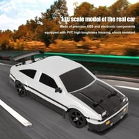 BuyWeek Drift RC Autó 1/16 Méretarány - 2.4 GHz Távirányítós Versenyautó 4 Kerék Meghajtással, LED Világítással, 2 Gumigarnitúrával Fiúknak  4