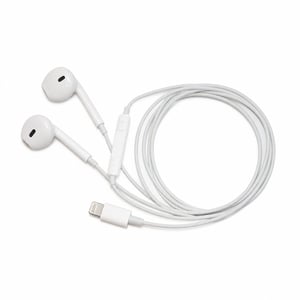 Apple EarPods vezetékes fülhallgató Lightning csatlakozóval, iPhone és iPad kompatibilis, fehér, használt