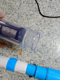 Gre ABS3 Akkumulátoros Medenceporszívó Teleszkópos Nyéllel Kék — hibás, részben működik: repedt átlátszó egység (állapot: lásd a 2. képet) 4