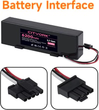 CITYORK 6200 mAh Li-Ion Akkumulátor Xiaomi Mop 2S/Pro/P Robotporszívókhoz - Csereakkumulátor STYTJ02YM/XMSTJQR2S Modellekhez, 1 Órás Gyorstö 2