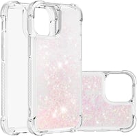 iPhone 13 Pro Max Áttetsző Szilikon Tok Csillogó Csillagmintával Lányoknak 1
