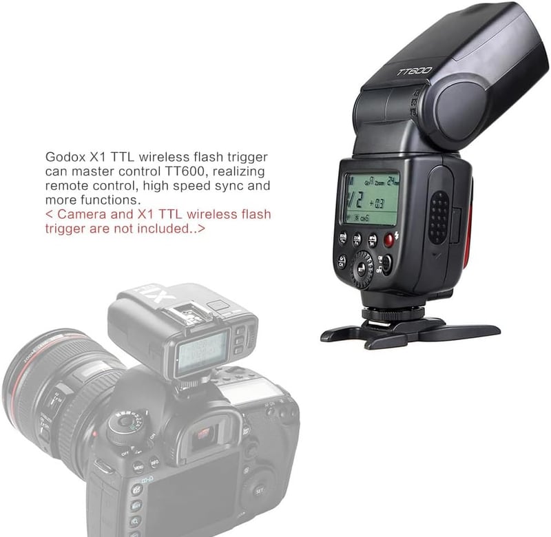 Godox TT600 2.4G Vezeték Nélküli Vaku GN60 1/8000s HSS - Canon Nikon Pentax Olympus Fujifilm Kompatibilis Rendszervaku