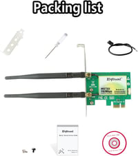 Ziyituod AC7265 1200Mbps PCIe WiFi kártya Bluetooth 4.2-vel, Windows és Linux kompatibilis 6