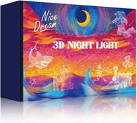 Nice Dream Focilabda 3D Éjjeli Lámpa - 16 Színű LED Világítás Távirányítóval, Optikai Illúzió Hangulatfény Gyerekszobába, Születésnapi Ajánd 7