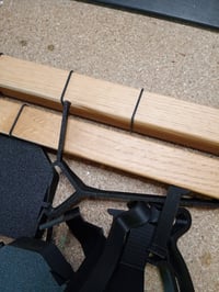 Suport de perete pentru biciclete PARAX Gear-Rack din lemn, mărimea M 60 cm, set de 2 bucăți, cu suport pentru cască, ochelari și încălțăminte 5