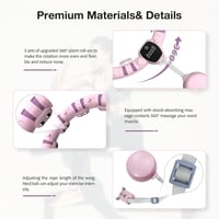 Bubbacare Okos Fitness Karika 16 Levehető Résszel - Állítható Súlyú Fogyasztó Hula Hopp Digitális Kijelzővel, 360° Masszázs, Otthoni Edzéshe 6