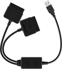 Sony PS1 PS2 kontroller USB átalakító kábel PC-hez - OSTENT fekete 1