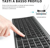 iClever BK10 Wireless Billentyűzet - Ergonomikus Kialakítás - Space grey 8