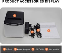 Bisofice Bondrukcer 80 mm Hőpapíros Nyugtanyomtató 220 mm/s - USB + LAN Csatlakozás, Kasszafiók Vezérlés, ESC/POS, Win/Linux/MAC Kompatibili 8
