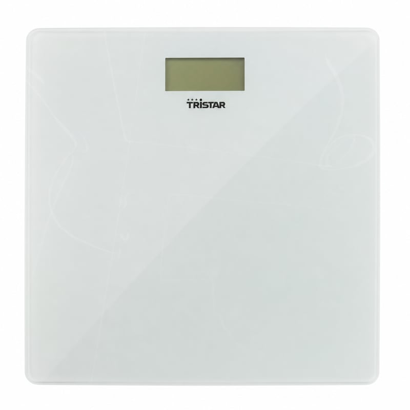 Cântar de baie Tristar WG-2419 – Alb, capacitate max. 150 kg, cântar digital – capacul compartimentului pentru baterii lipsește (stare: vezi poza a 2-a)