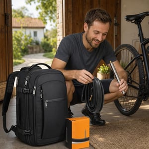 Cyklistický defekt set: 1x duša 700C + 1x pumpa + 1x 60l batoh