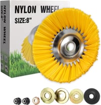 LADAMI Gyomkefe 200 mm x 25,4 mm - Univerzális Nylon Sörtés Fűkasza Kiegészítő Benzines és Elektromos Gépekhez, Gyom és Moha Eltávolításhoz 1