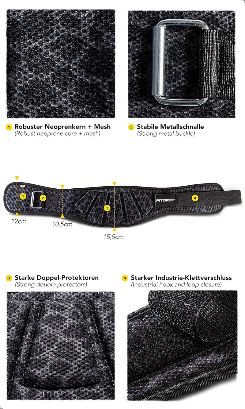 Fitgriff Leopárdmintás Súlyemelő Öv - Edzőtermi Derékszorító M-es Méret