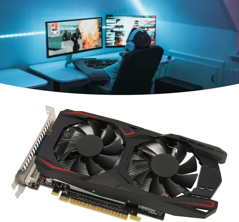 Sxhlseller GTX1050Ti 4GB GDDR5 Gamer Videokártya - 128-bit, Dual Fan, VGA/DVI/HDMI Csatlakozók, 1080p Full HD Támogatás, PCI-Express x16, NV