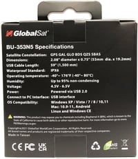 GlobalSat BU-353N5 USB GPS vevő, fekete 3