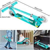 wheoZ Gyermek Roller LED Világító Kerekekkel - Összecsukható Alumínium Városi Roller 3 Magasságban, 3-8 Éves Fiúknak és Lányoknak 4