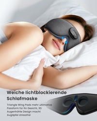 RENPHO Bluetooth 5.2 3D alvómaszk beépített fejhallgatóval, fehér zajjal 2