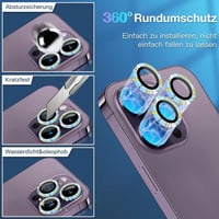 iPhone 14 Pro/Pro Max Kameravédő Üveg Alumínium Kerettel, 2 Darabos Szett 3