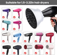 Segbeauty Univerzális Hajdiffúzor Göndör és Hullámos Hajhoz - Fehér, 1,5-3,2 hüvelyk - White 2