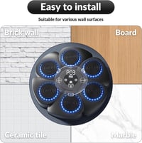 Shangmeishidai Falra szerelhető Boxgép 9 Sebességi Móddal, Bluetooth Támogatással - Agilitás és Reflexfejlesztő Edzőeszköz Boxkesztyűkkel 5