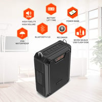 SHIDU 30W hordozható Bluetooth hangosító, vízálló, vezeték nélküli mikrofonnal 2