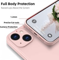 iPhone 13 Rózsaszín Ultravékony Szilikon Tok Mikroszálas Béléssel 3