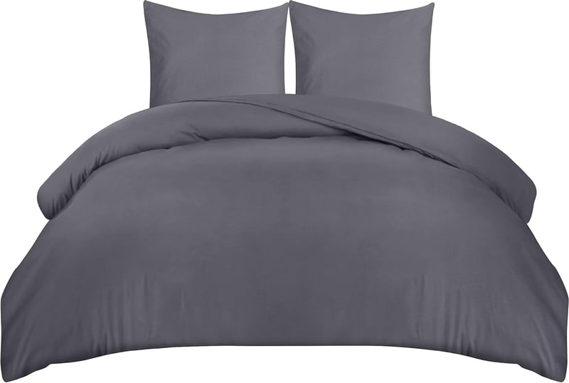 Utopia Bedding 3 részes szürke mikroszálas ágyneműhuzat garnitúra 155x220 cm