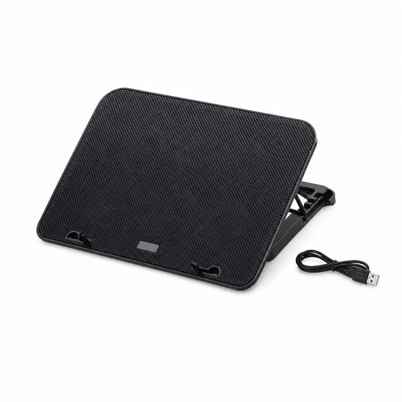 Cooler laptop NK 12-17 inch, 6 ventilatoare silențioase, înălțime reglabilă, 2 — defect, funcționează parțial: bază ruptă (stare: vezi a 2-a fotografie)