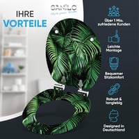 Sanilo Palmdream WC-ülőke önzáró mechanizmussal, fából készült, könnyen szerelhető, strapabíró zsanérokkal, 2,91 kg, kerek forma 2