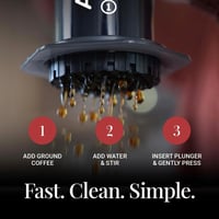 AeroPress A80 Kávéfőző - Fekete Műanyag Kézi Presszógép, 0,5 Literes Kapacitás, Vízszűrővel, Kompakt Kivitel, 249g 4
