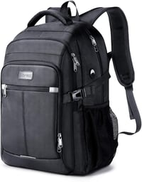 HOMIEE Nagy Méretű Vízálló Utazó Hátizsák 17,3" Laptoptartóval, Fekete 1