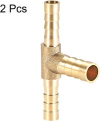 Sárgaréz T-alakú szűkítő csatlakozó, 6x8x6 mm, 2 db - Sourcing Map 2