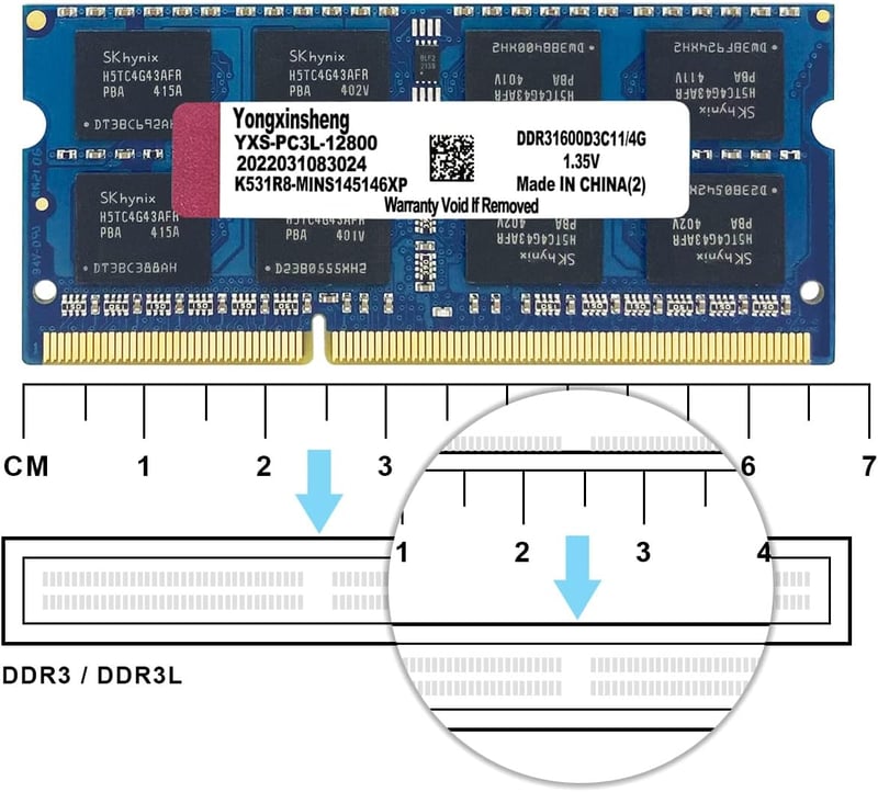 Crucial 8GB DDR3L 1600MHz Laptop RAM Kit - Kék, 2x4GB, SODIMM